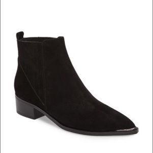 Marc Fisher Yommi Bootie, black suede, size 6.5M